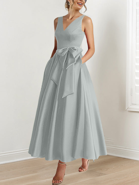 A-Line/Princess V-Neck Mother of the Bride Dresses with Pockets