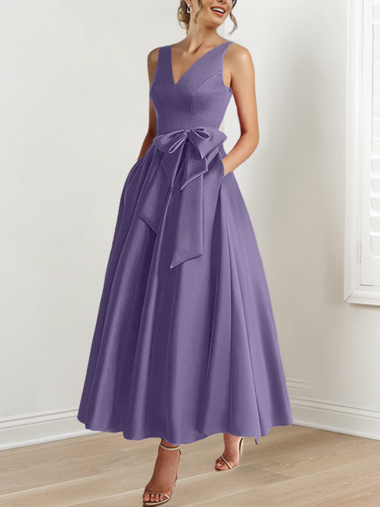 A-Line/Princess V-Neck Mother of the Bride Dresses with Pockets