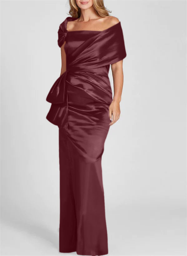 Sheath/Column Off-the-Shoulder Floor-Length Mother of the Bride Dresses