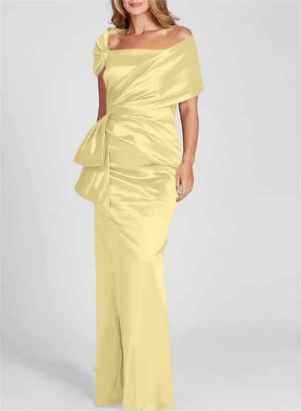 Sheath/Column Off-the-Shoulder Floor-Length Mother of the Bride Dresses