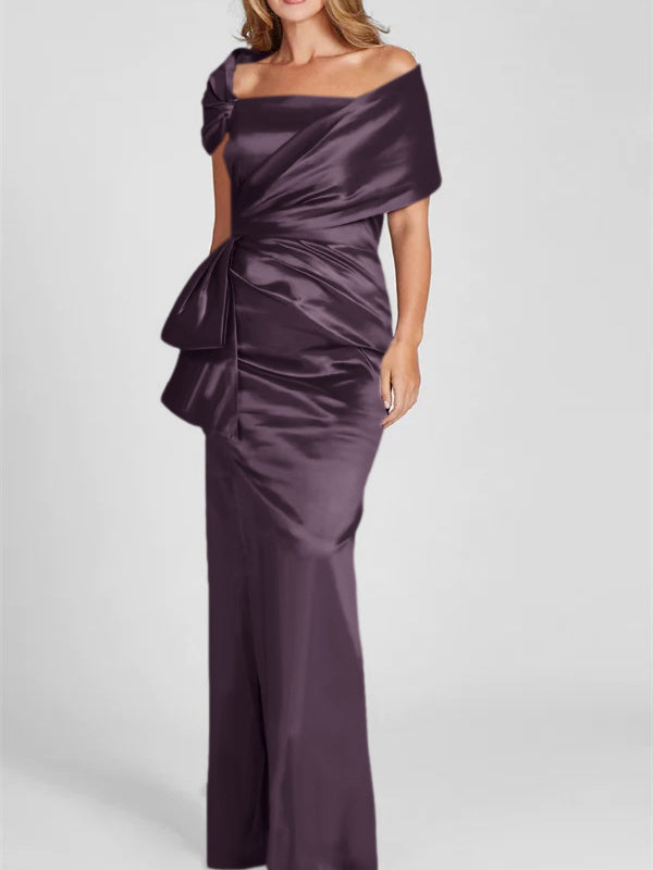 Sheath/Column Off-the-Shoulder Floor-Length Mother of the Bride Dresses