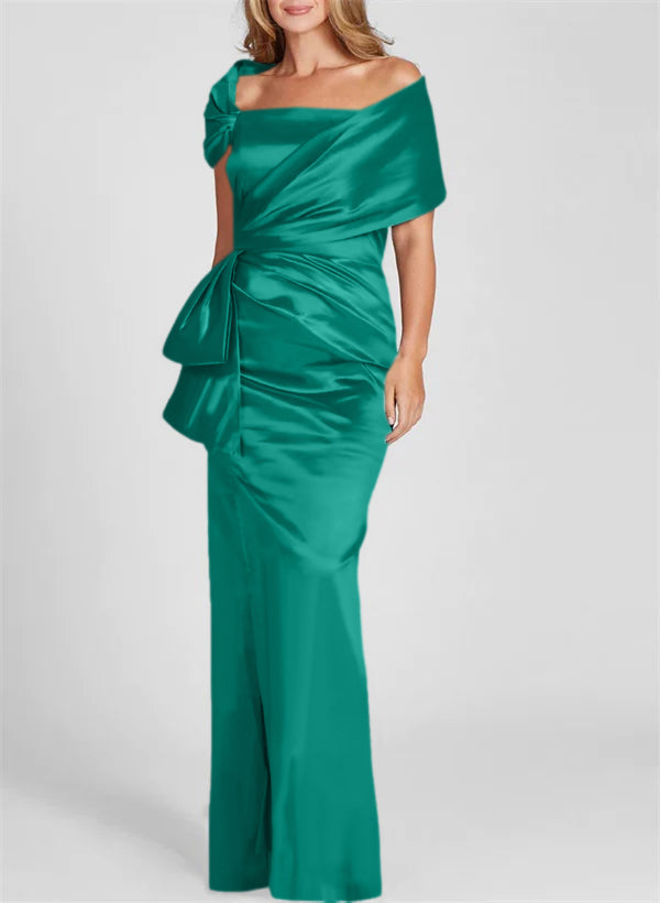 Sheath/Column Off-the-Shoulder Floor-Length Mother of the Bride Dresses