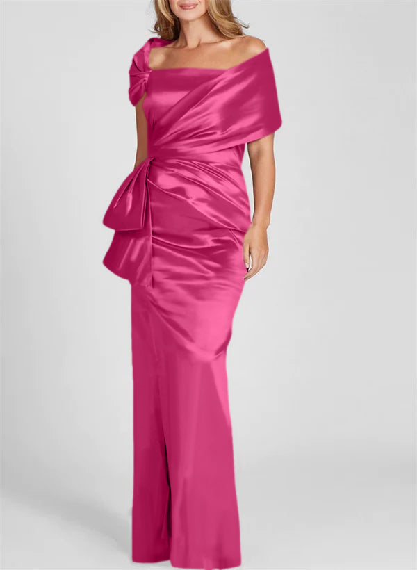 Sheath/Column Off-the-Shoulder Floor-Length Mother of the Bride Dresses