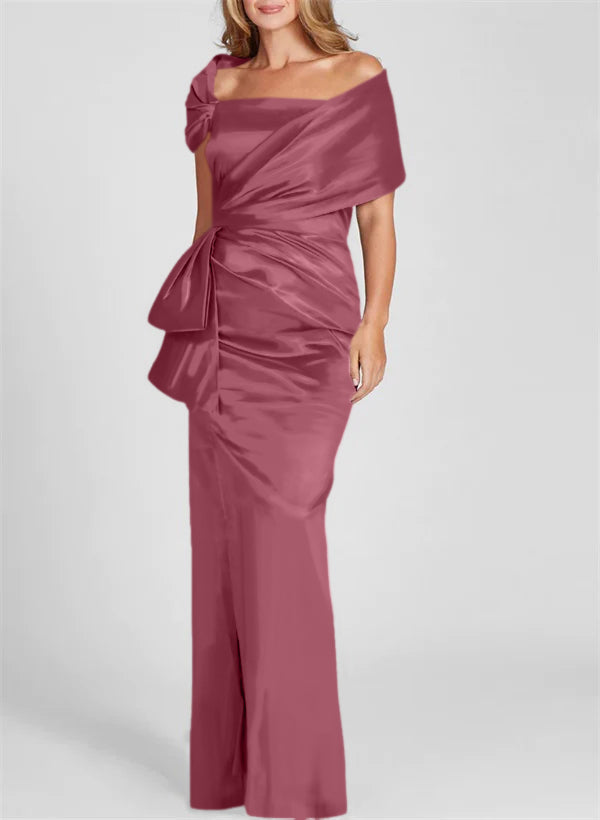 Sheath/Column Off-the-Shoulder Floor-Length Mother of the Bride Dresses