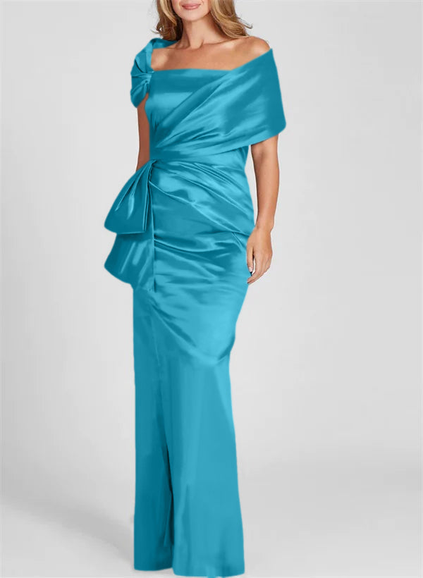 Sheath/Column Off-the-Shoulder Floor-Length Mother of the Bride Dresses