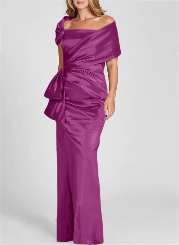 Sheath/Column Off-the-Shoulder Floor-Length Mother of the Bride Dresses