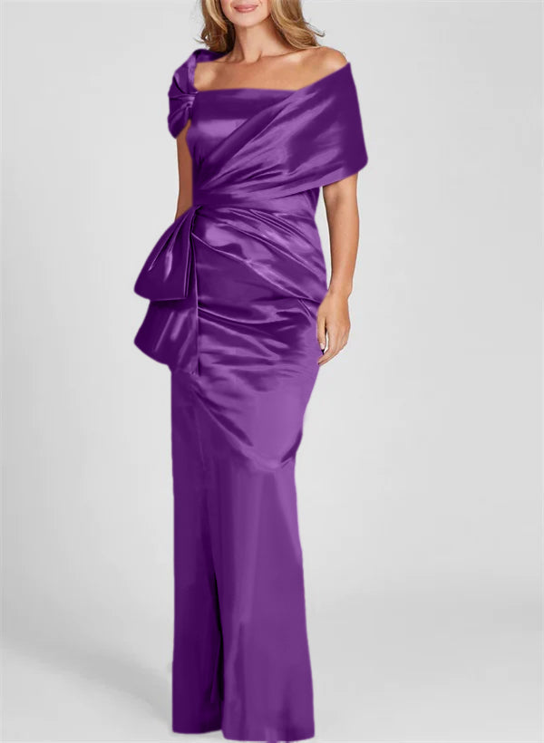 Sheath/Column Off-the-Shoulder Floor-Length Mother of the Bride Dresses