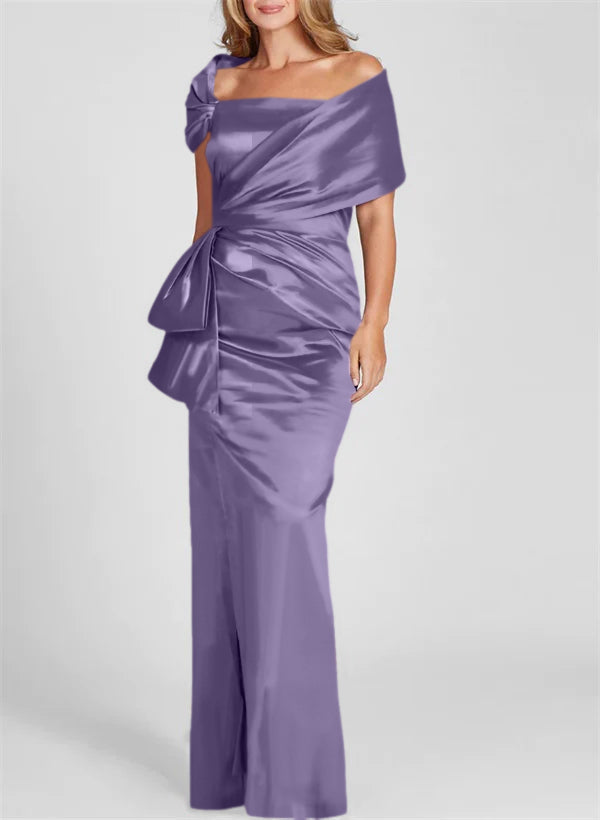 Sheath/Column Off-the-Shoulder Floor-Length Mother of the Bride Dresses