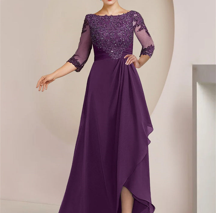 A-Line/Princess Scoop Floor-Length Mother of the Bride Dresses