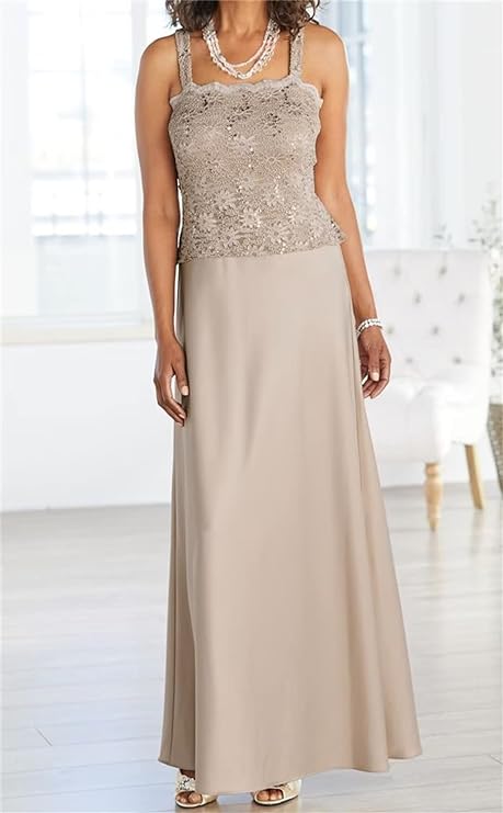 Sheath/Column Spaghetti Straps Floor-Length Mother of the Bride Dresses