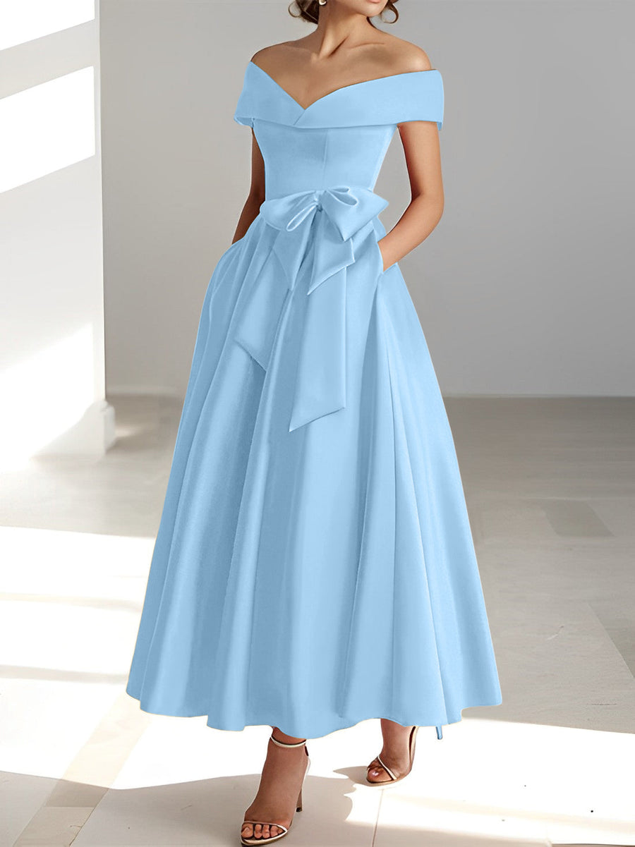 Dusty Blue Classic & Modest Mother of the Bride Dresses - Mondressy UK Dusty Blue Classic & Modest Mother of the Bride Dresses - Mondressy UK