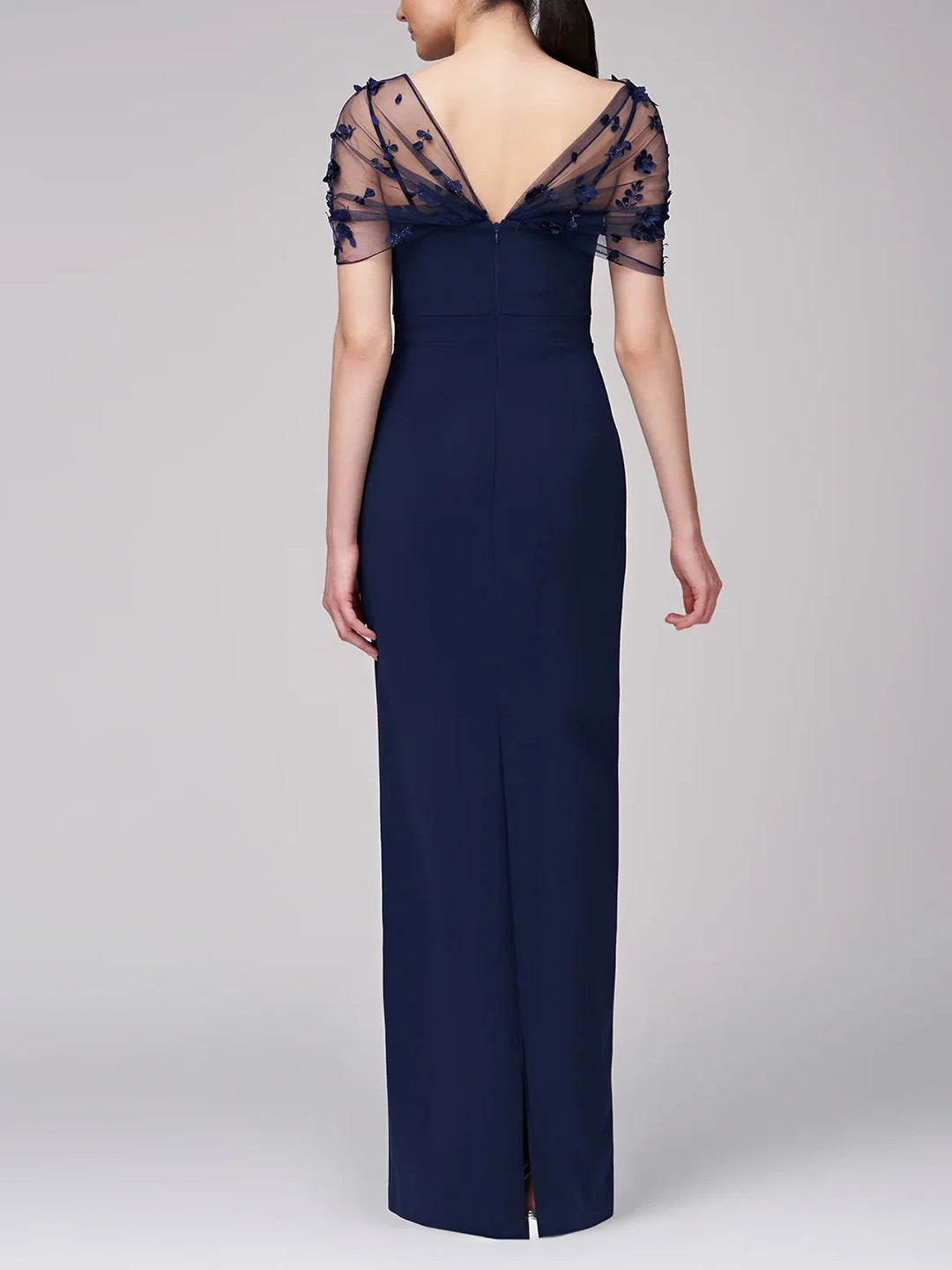 Sheath/Column Spaghetti Straps Sleeveless Floor-Length Mother of the Bride Dress with Watteau Train