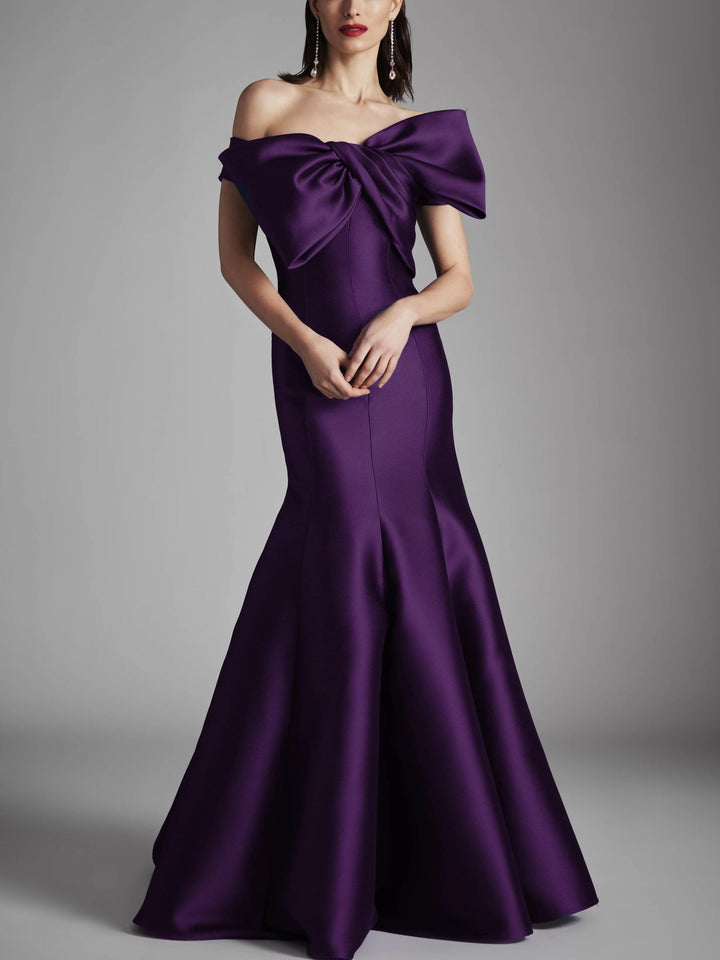 A-Line/Princess Strapless Sleeveless Floor-Length Mother of the Bride Dresses with Bow knot