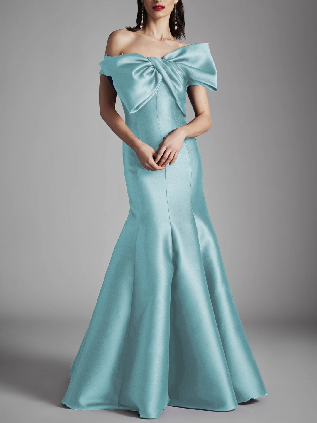 A-Line/Princess Strapless Sleeveless Floor-Length Mother of the Bride Dresses with Bow knot