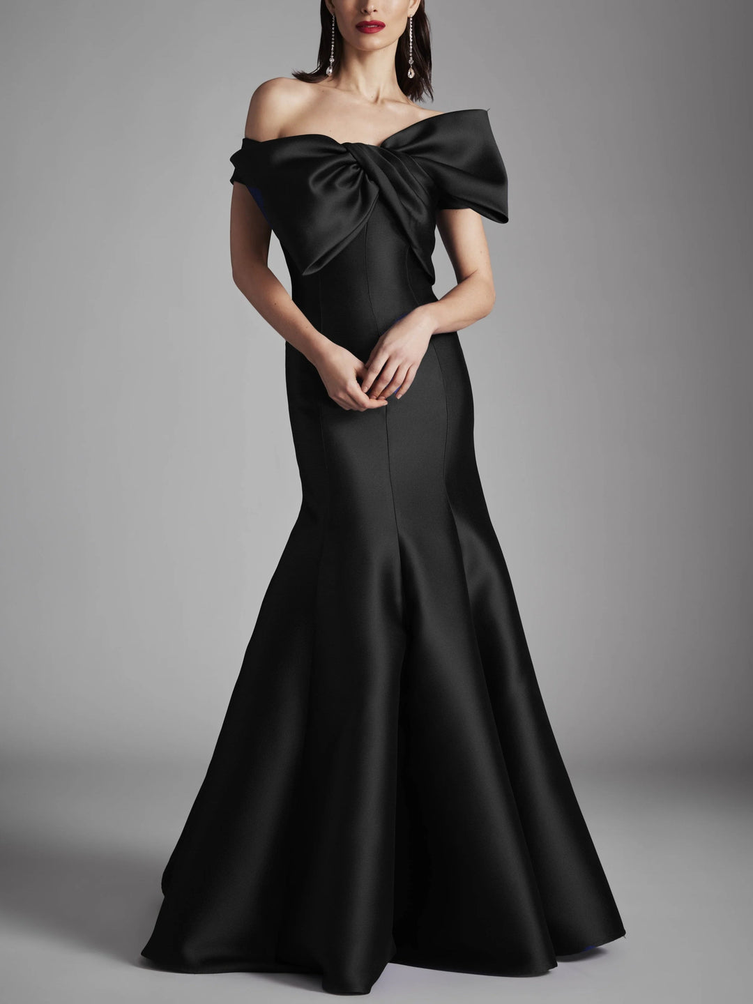 A-Line/Princess Strapless Sleeveless Floor-Length Mother of the Bride Dresses with Bow knot