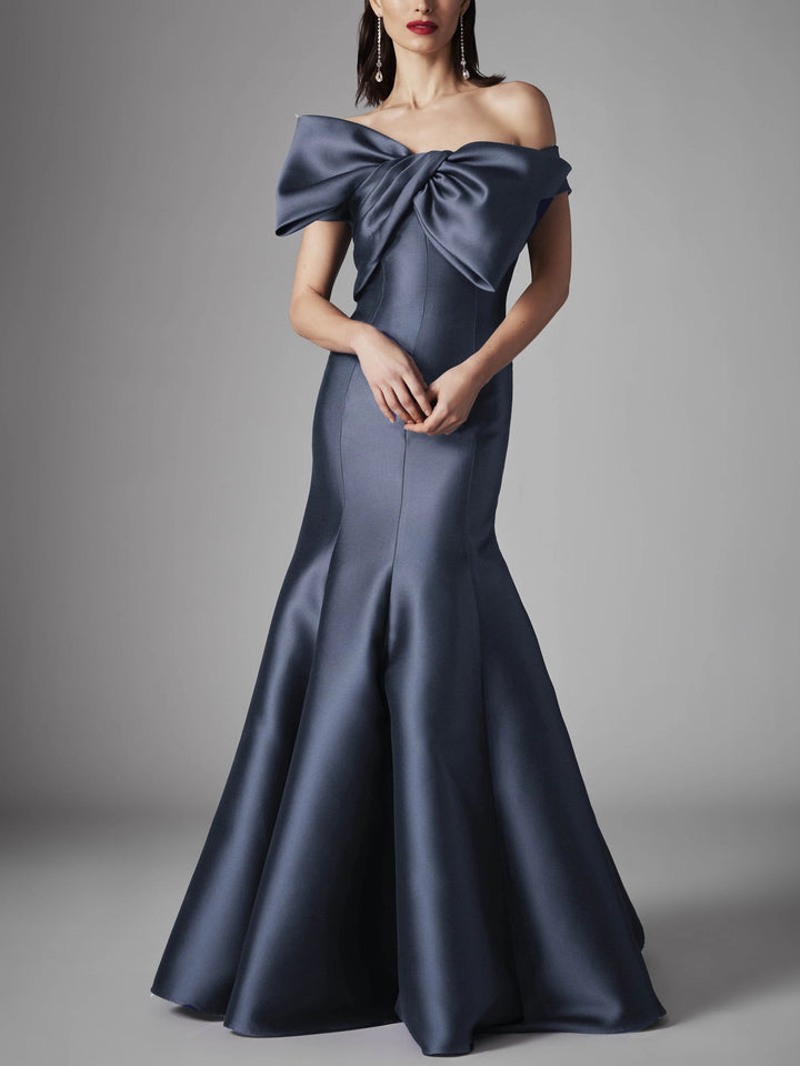 A-Line/Princess Strapless Sleeveless Floor-Length Mother of the Bride Dresses with Bow knot