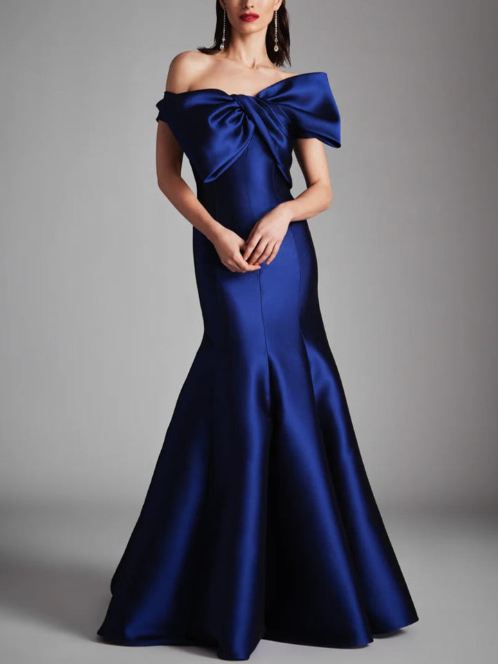 A-Line/Princess Strapless Sleeveless Floor-Length Mother of the Bride Dresses with Bow knot