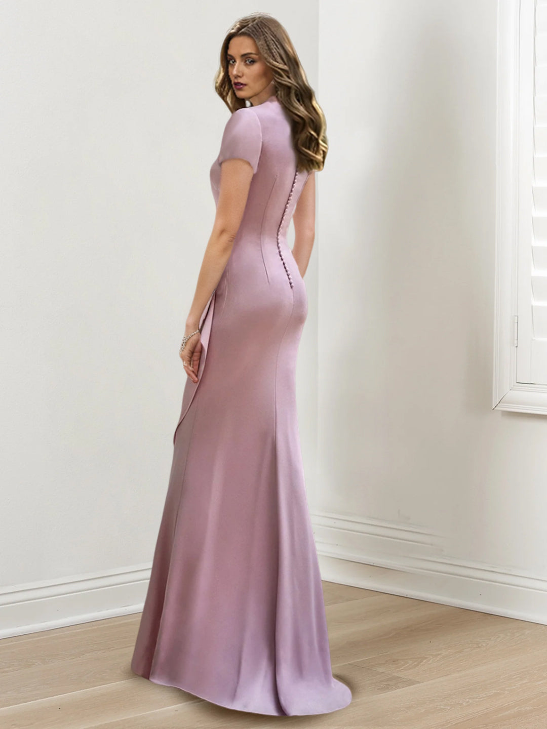 Mermaid/Trumpet Floor-Length V Neck Mother of the Bride Dresses with Ruffles