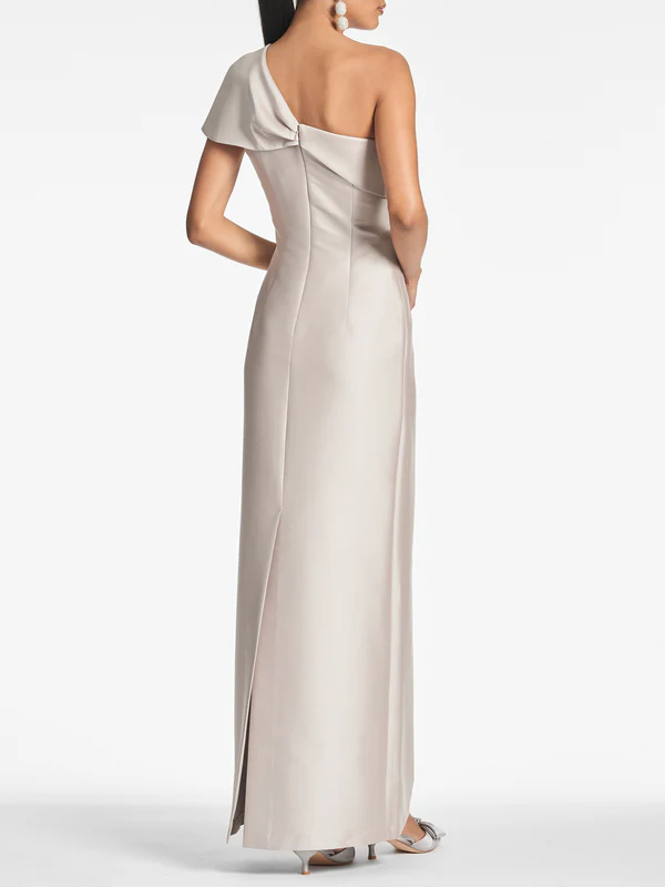 Sheath/Column One Shoulder Floor-Length Mother of the Bride Dresses