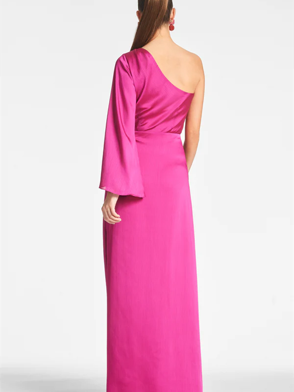 Sheath/Column One Shoulder Floor-Length Mother of the Bride Dresses