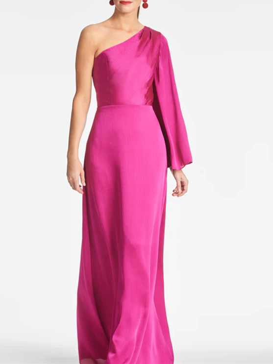 Sheath/Column One Shoulder Floor-Length Mother of the Bride Dresses