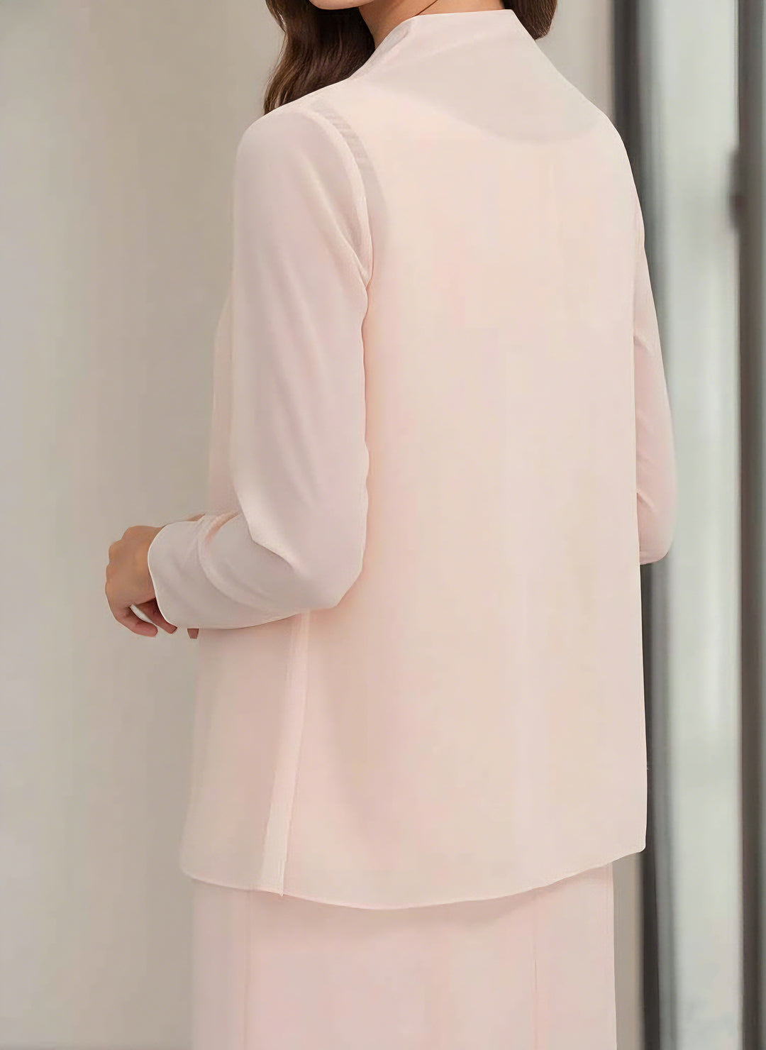 Sheath/Column Jewel Neck Tea Length Mother of the Bride Dresses with Jacket & Beading