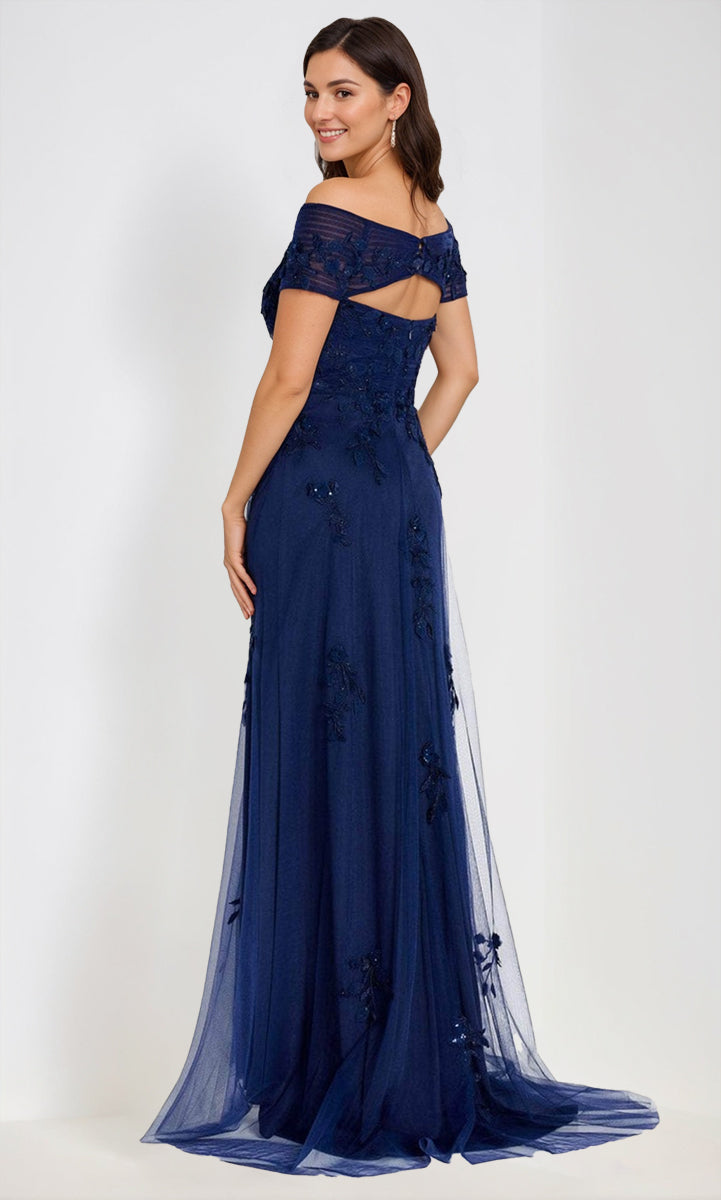 A-Line Off-the-Shoulder Sleeveless Mother Of The Bride & Groom Dresses with Appliques