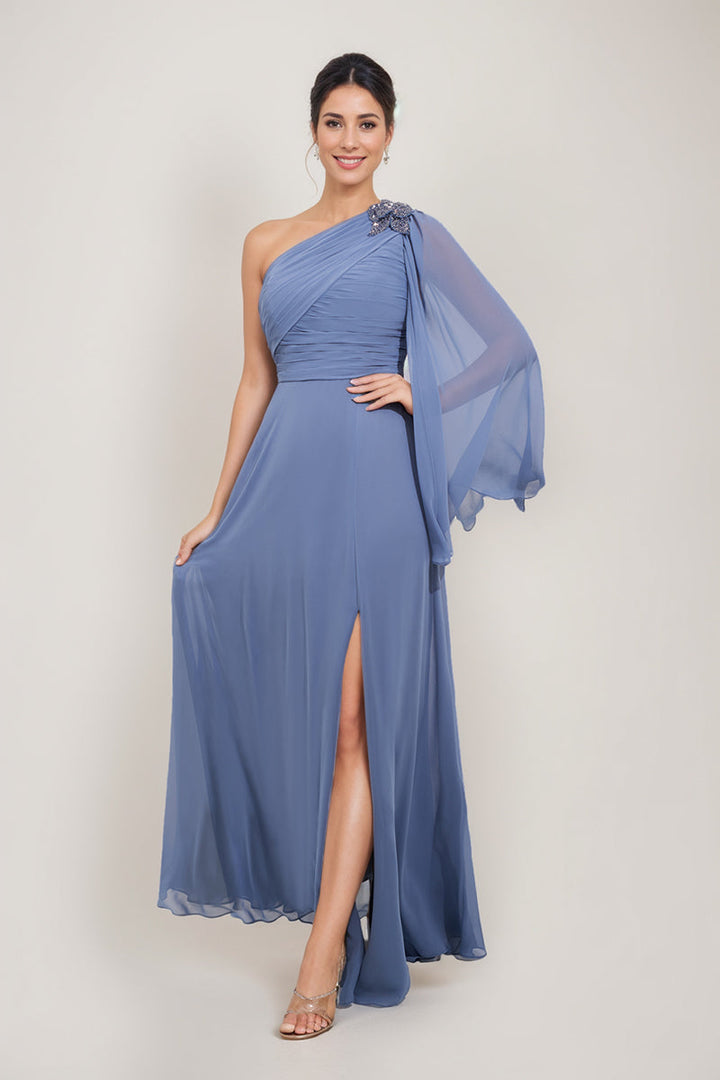 A-Line/Princess One-Shoulder Mother Of The Bride & Groom Dresses with Appliques & Side Slit