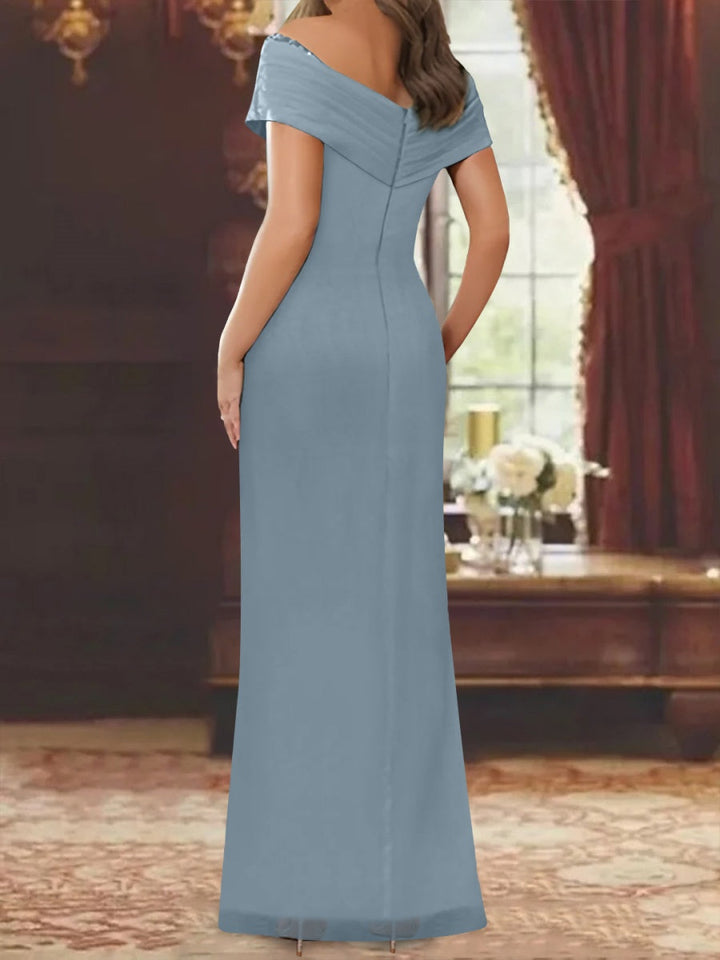 Dusty Blue Classic & Modest Mother of the Bride Dresses - Mondressy UK