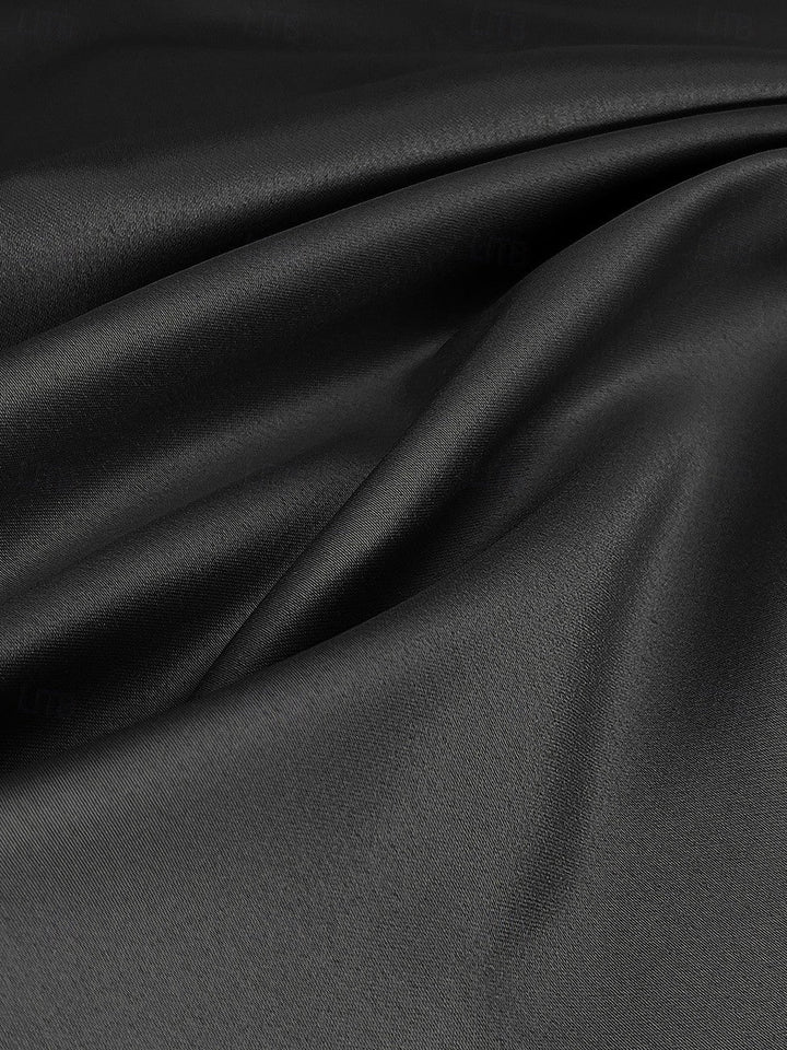 A-Line/Princess Shirt Collar 3/4 Sleeves Floor-Length Mother of the Bride Dresses with Sequins & Self-tie Sash & Pocket 