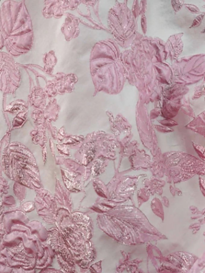 A-Line/Princess Off-the-Shoulder Jacquard Mother of the Bride Dresses Floral Tea-Length Sleeveless