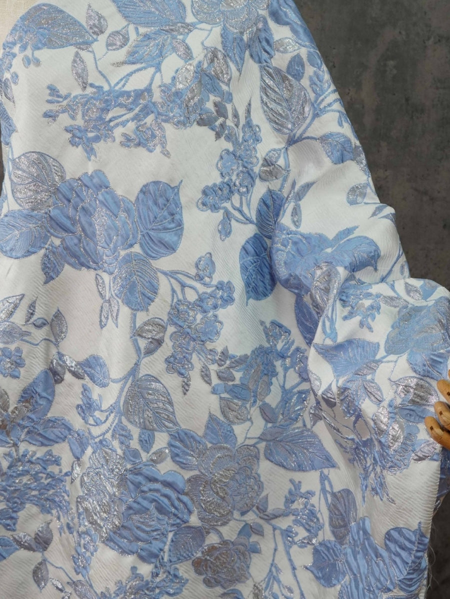 A-Line/Princess Scoop Plus Size Jacquard Mother of the Bride Dresses Floral Ankle-Length 3/4 Sleeves