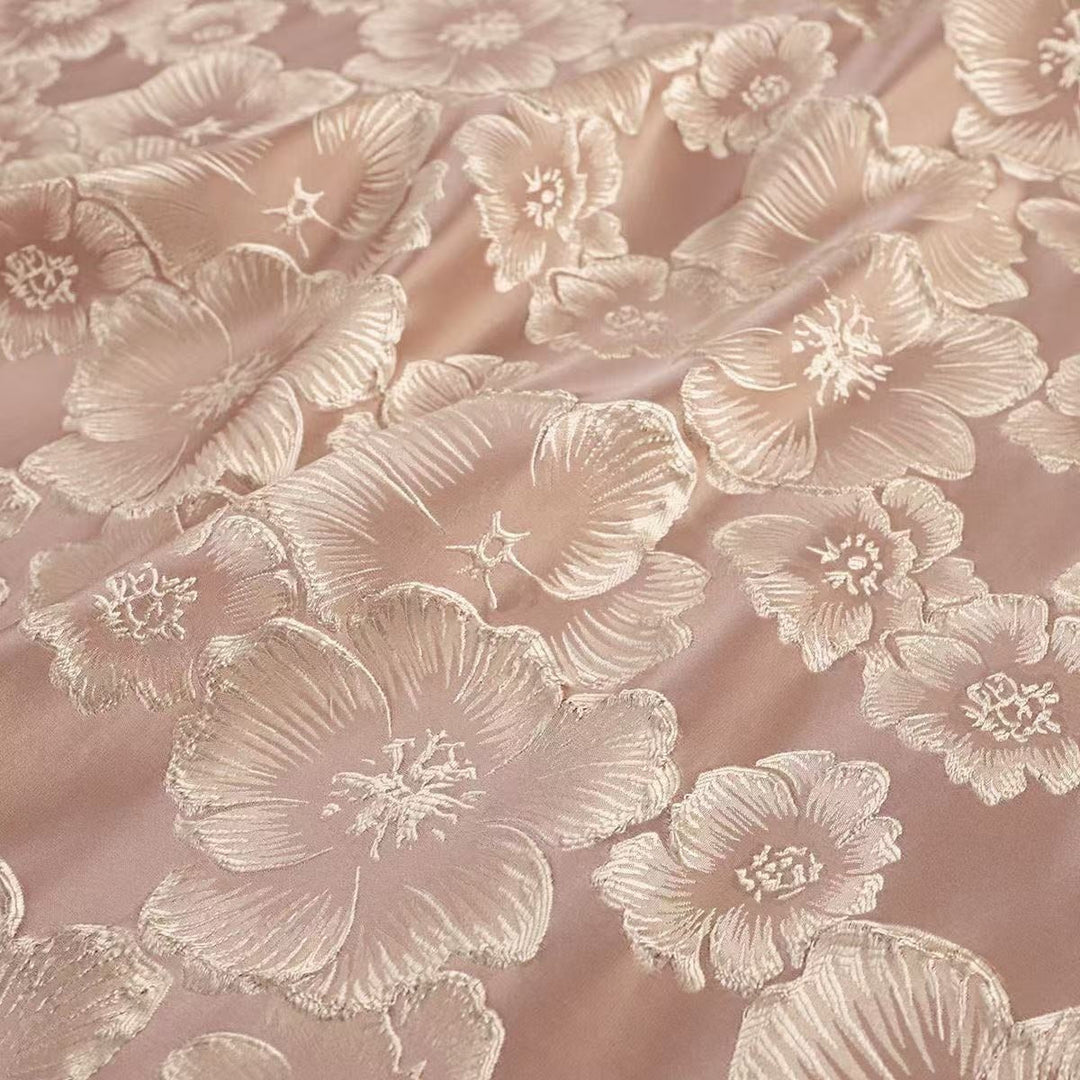 Sheath/Column Cowl Neck Jacquard Plus Size Mother of the Bride Dresses Floral Floor-Length Sleeveless