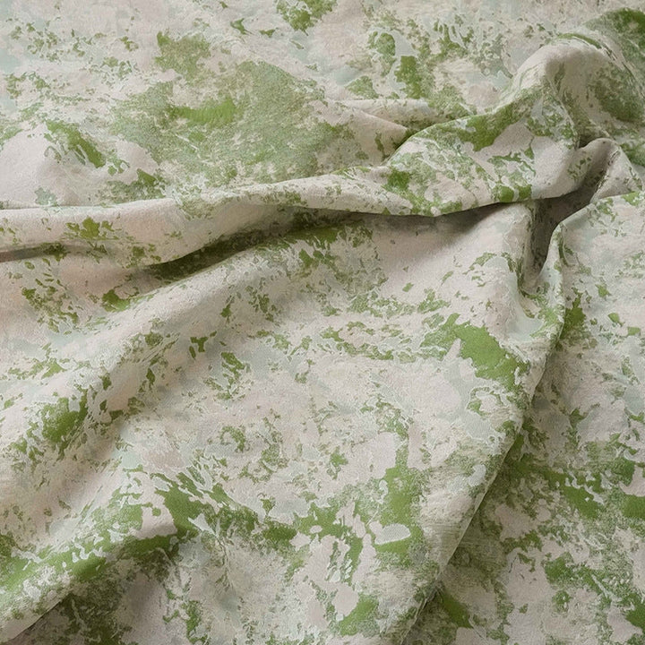 Sheath/Column One-Shoulder Jacquard Cocktail Dresses with Bowknot Tea-Length Floral Sleeveless Formal Dresses