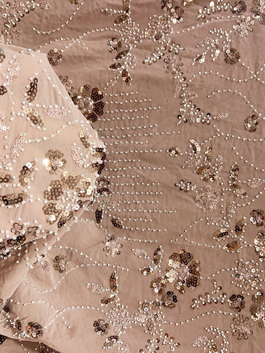 Sheath/Column Scoop Sequins Lace Plus Size Mother of the Bride Dresses 3/4 Sleeves Floral Ankle-Length