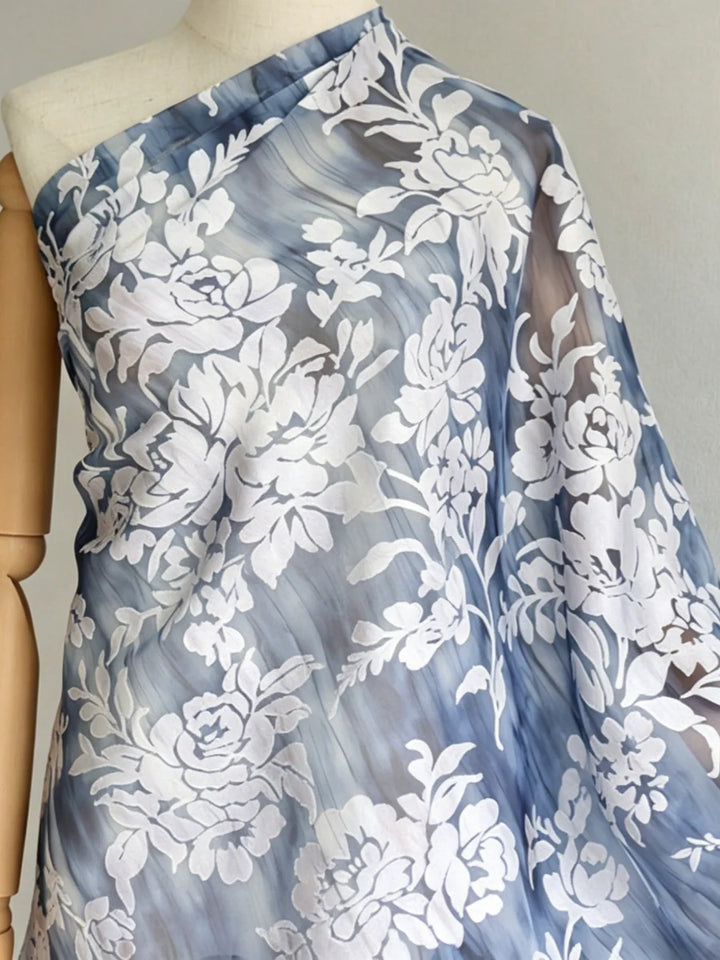 A-Line/Princess Chiffon Scoop Mother of the Bride Dresses with Jacket Floral Ruffles Tea-Length 3/4 Sleeves
