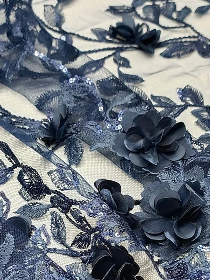 A-Line/Princess V-Neck Plus Size Mother of the Bride Dresses 3D Flowers Embroidery Floor-Length Short Sleeves