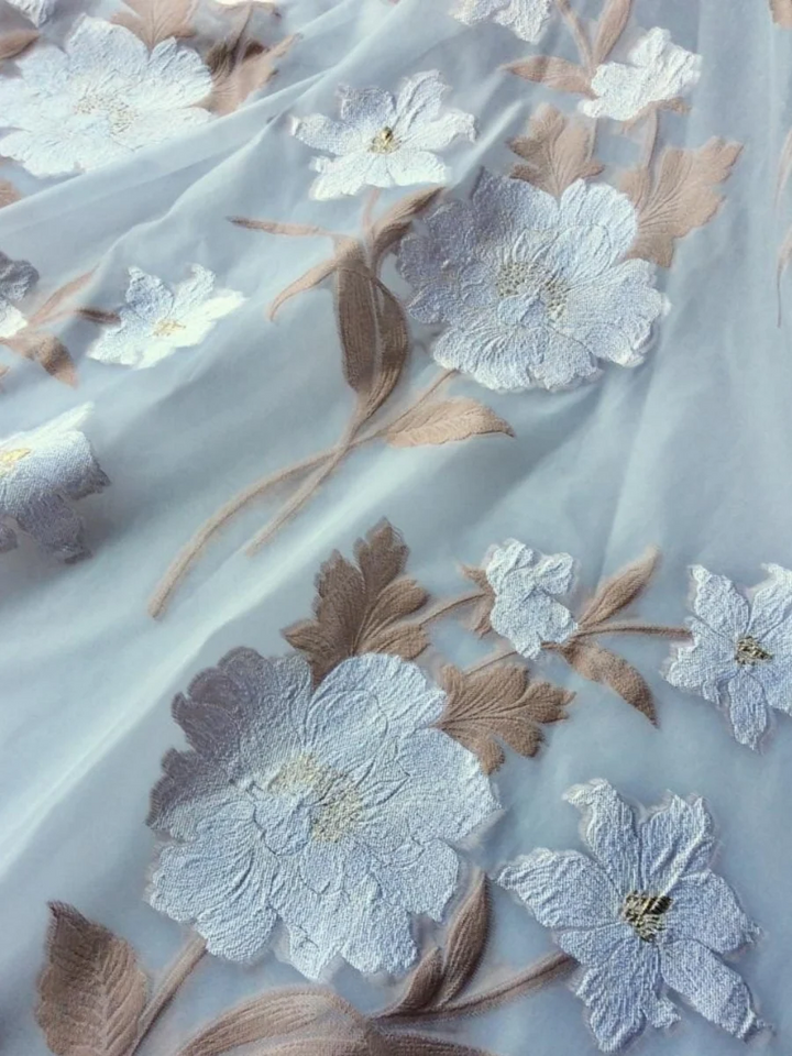 A-Line/Princess Scoop Chiffon Floral Mother of the Bride Dresses Tea-Length Short Sleeves