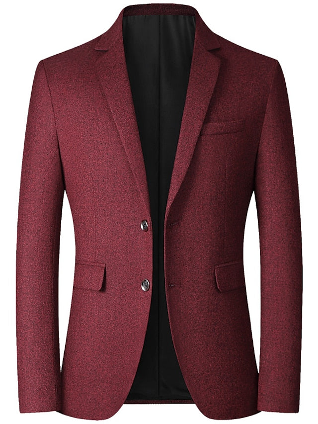 Men's Tailored Fit Single Breasted Two-buttons Blazer Jacket