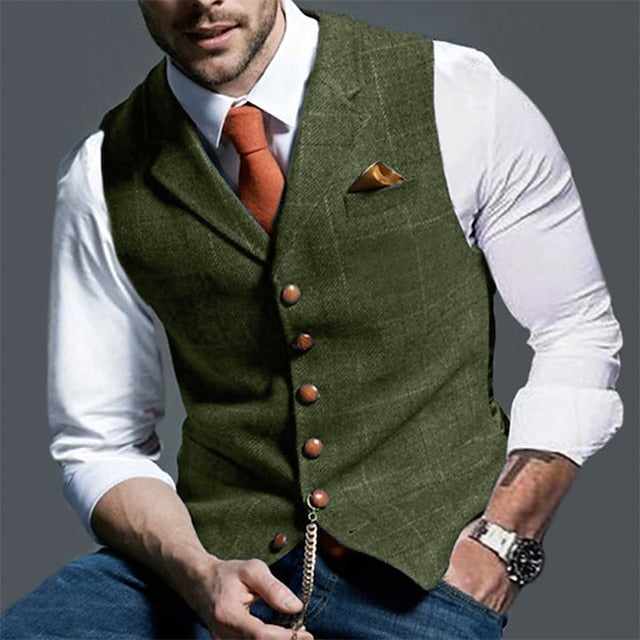 Men's Fashion Single Breasted More-buttons Vest