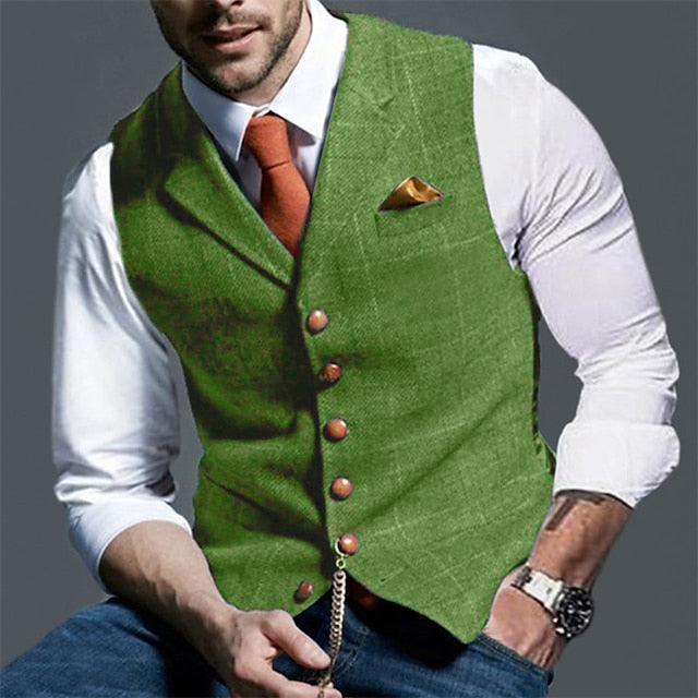 Men's Fashion Single Breasted More-buttons Vest