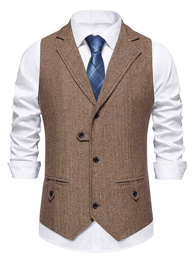 Men's Business Single Breasted Three-buttons Vest