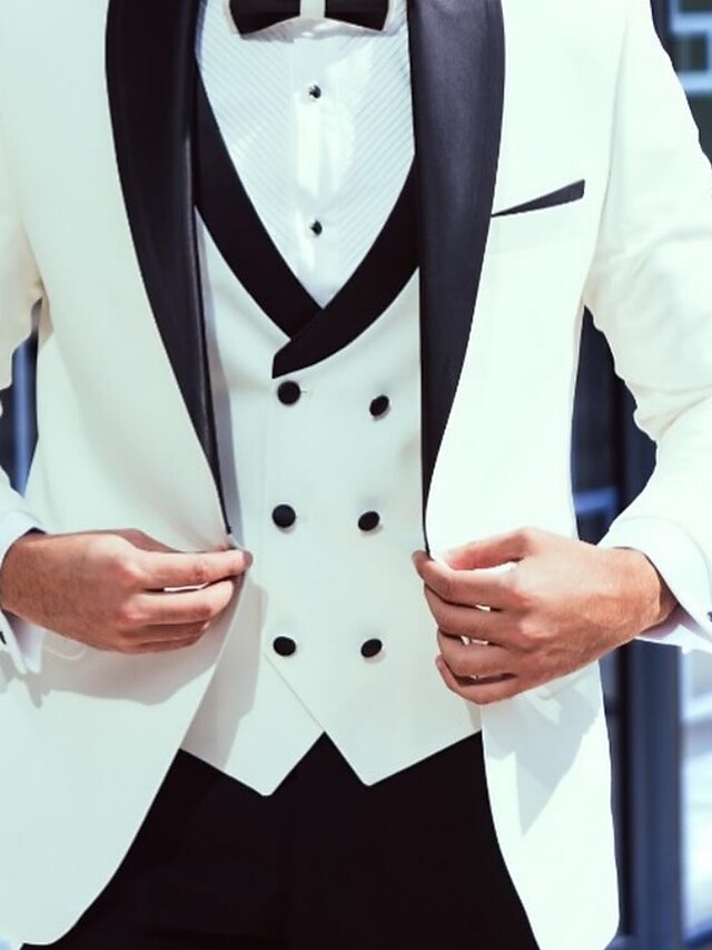 Men's Tailored Fit Single Breasted One-button 3 Pieces Wedding Suits