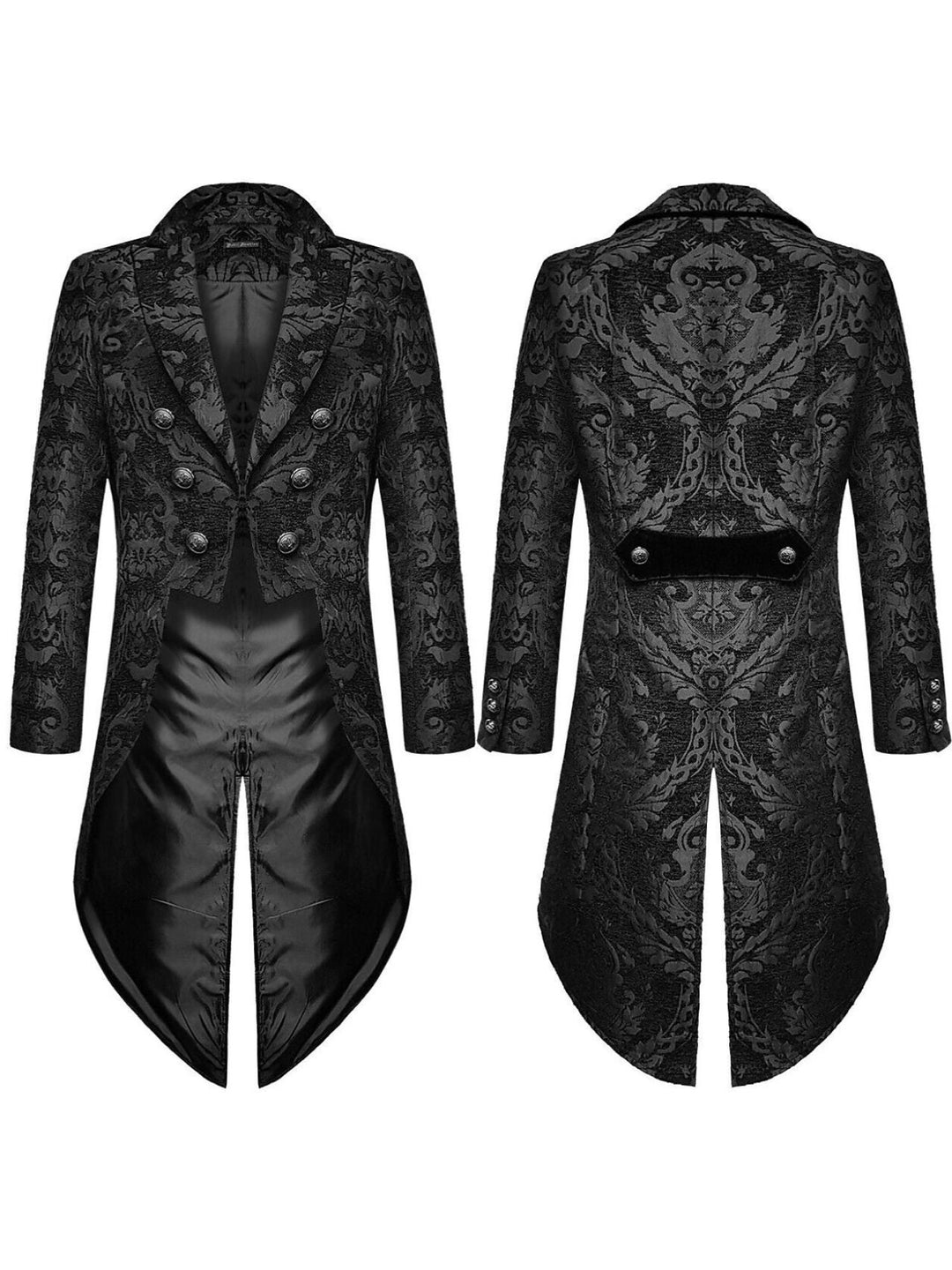 Men's Retro Exquisite Floral Single Breasted Tailcoat Jacket Suit