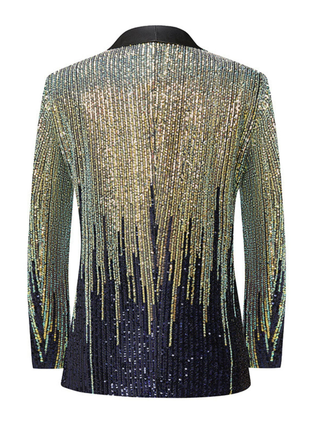 Men's Fashional Gradient Sequins Sparkling Single Button Wedding Party Suit