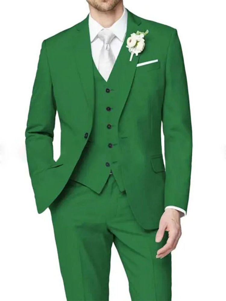 Lilac Men's Formal Notch Tailored Fit Single Breasted One-button Wedding Party Suits