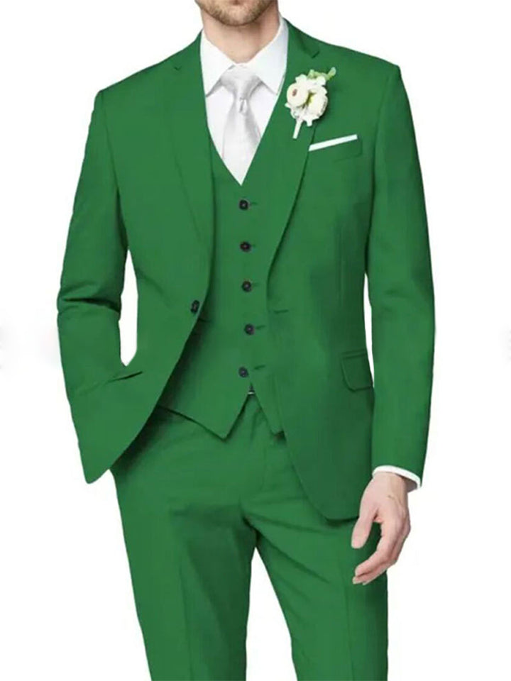 Lilac Men's Formal Notch Tailored Fit Single Breasted One-button Wedding Party Suits