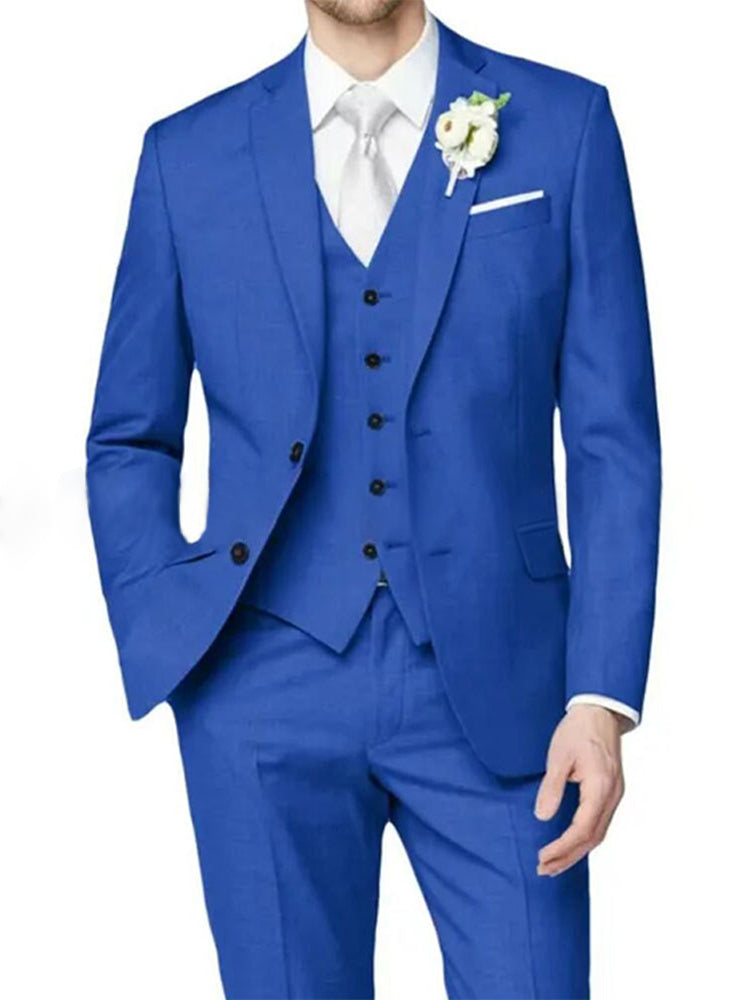 Lilac Men's Formal Notch Tailored Fit Single Breasted One-button Wedding Party Suits