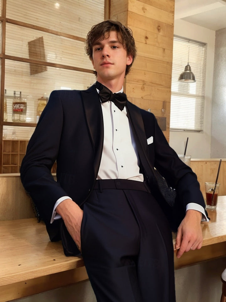 Men's Single Breasted One-button Peaked Lapel Luxurious Prom Party Suits