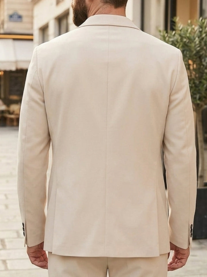 Men's Loose Top Single Western Thin Jacket Single-Breasted Two-Buttons